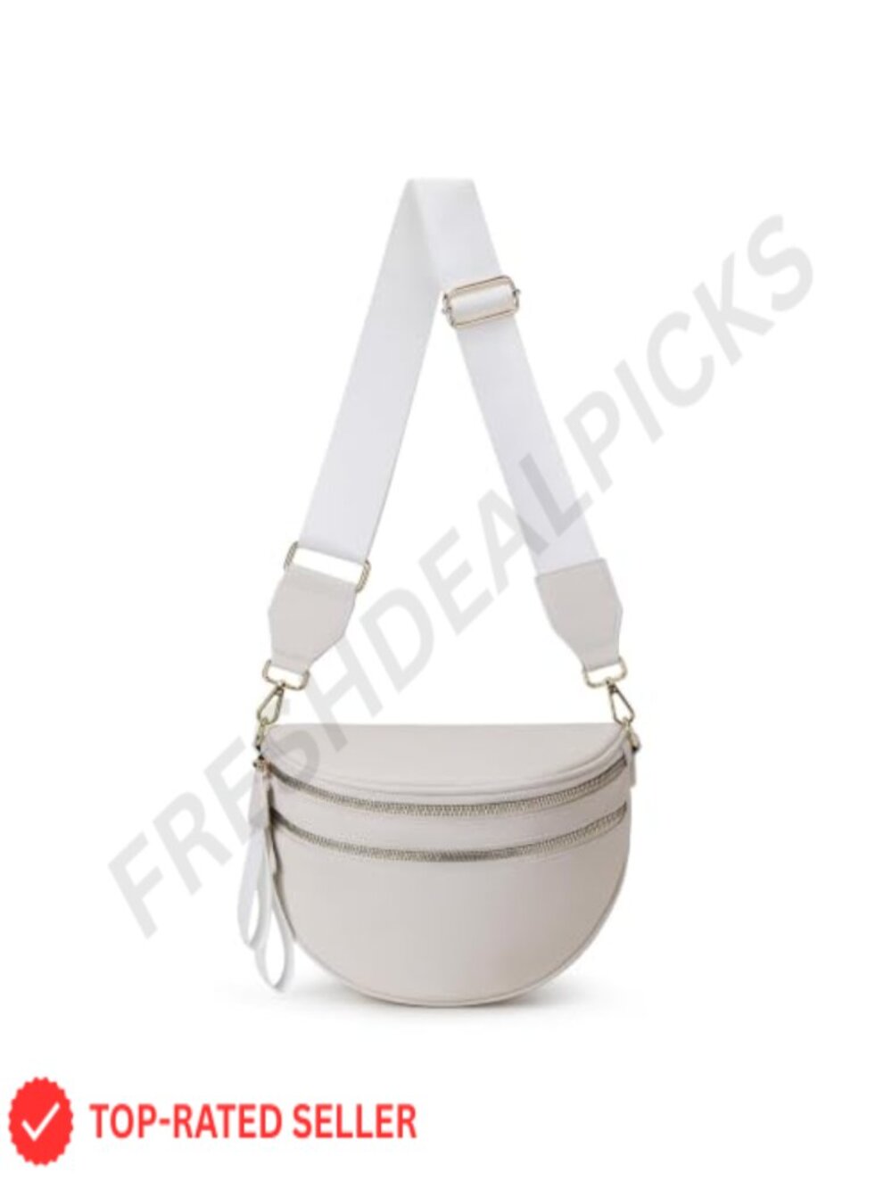 Expandable Vegan Leather Crossbody Sling Bag with Adjustable Strap, Water